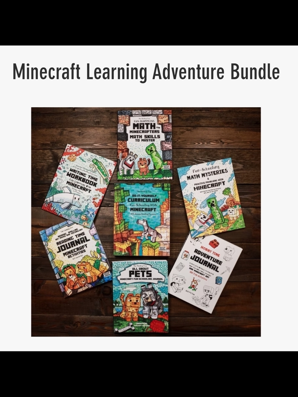 Minecraft Learning Adventure Homeschool Curriculm Bundle ages 7+ NEW